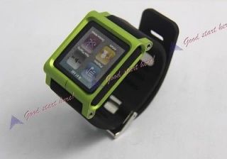 New Green Watch Band Wrist Cover Case Blade Aluminum For iPod Nano 6 