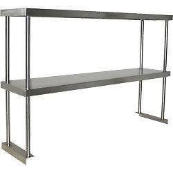 12 x 48 Commercial Kitchen Stainless Steel Double Overshelf