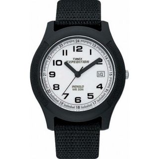Timex Mens Expedition Resin Case Camper Baclk Nylon Strap Watch 