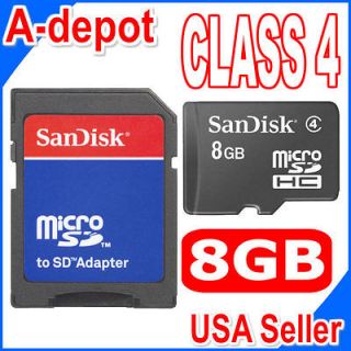 New SanDisk Class 4 8GB MicroSD Micro SD SDHC TF Flash Memory Card 