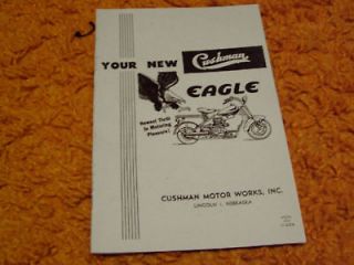 Cushman Scooter Eagle owners manual book!!