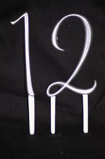 Silver Monogram Cake Toppers ANY Number
