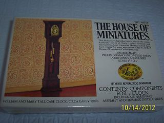   House of Miniatures William Mary Tall Case Clock Xacto 1700 New Sealed