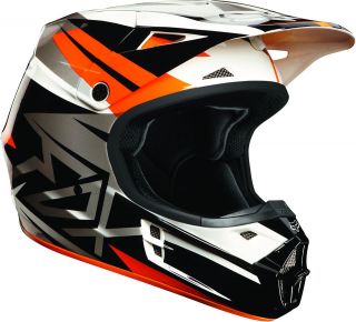 Fox Racing 2013 V1 Costa Helmet Orange MX/ATV/Mtn Bike/Motocross Adult 