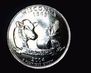 2004 D Wisconsin Unc. State Quarter Coin