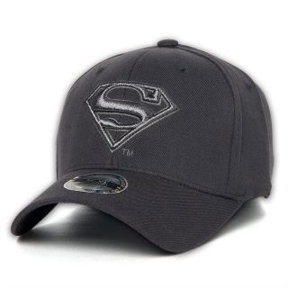 Superman Baseball Cap Flexfit Spandex Hat Brand New Gray AC106 DC 