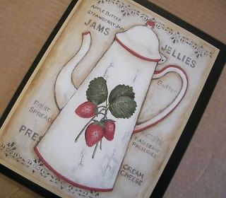   STRaWBeRRy Strawberries~Country KITCHEN Decor SIGN C Store 4 All Sign