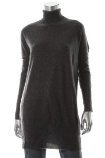 Cris Los Angeles NEW Charcoal Cashmere Long Sleeve Turtleneck Sweater 