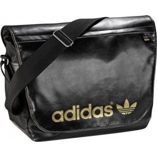 Adidas Originals Adicolor Sidebag Purse Black Gold Messenger Sac 