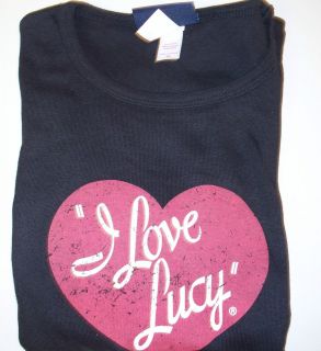   Love Lucy Womens T Shirt   Black   Heart   M   All U Activewear   NEW