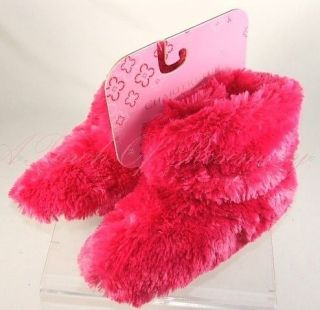 Charter Club Plush Fuzzy Bootie Slippers Pink L Large