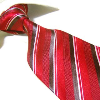 Extra Long 100% Polyester Mircofibre Tie PL294,Red Stripe Mens 