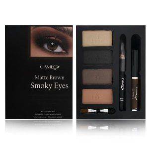 Cameo Cosmetics Matte Brown Smokey Eyes Eye Shadow Kit with Eye liner 