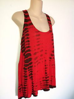 Patterson J.Kincaid Red and Black Tie Dye Knit Top Tank. Size M