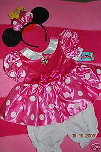 Disney Store Toddler Girl Pink Minnie Mouse Costume Dress Size 2T EUC