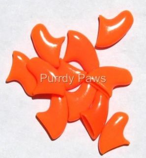 ORANGE Soft Nail Caps For Cat Claws * 4 Sizes to choose from * Purrdy 