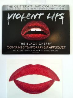 VIOLENT LIPS The Black Cherry The Glitteratti Mix Collection Set of 3 
