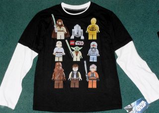 NWT LEGO Star Wars Black/White Long Sleeve Shirt XL 18 20
