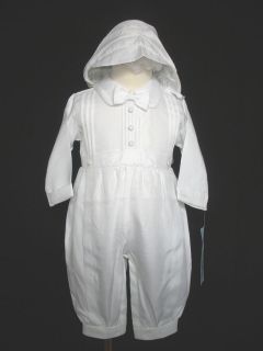 White Rompers for Baby Toddler Boy Christening Easter Baptism with 