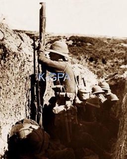 WW1 trenches Tommy using periscope photograph #809