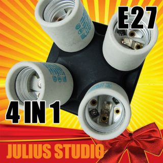Photography Photo Video 1 to 4 4 in 1 Light Bulb Holder E27 Socket