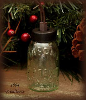   Mini Glass Mason Jar Holders ~ For Sparkling Christmas Light Strands