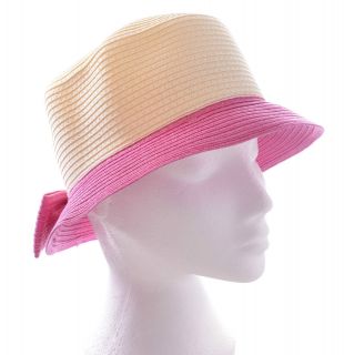 Mentari Hats Foldable Straw Sun Hat Natural & Coloured Brim + Bow Very 