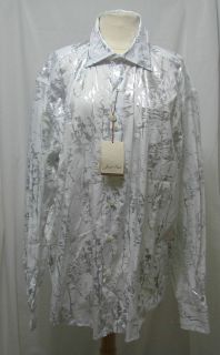 Josephs Cloak Hand Tailored White/Silver Button Shirt