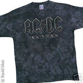 New AC/DC Back In Black Tie Dye T Shirt