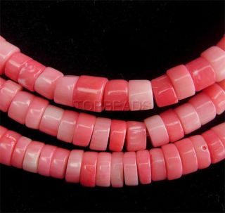 10 Strands Rotiform 5.5mm Pink Round Natural Sea Coral Loose Beads