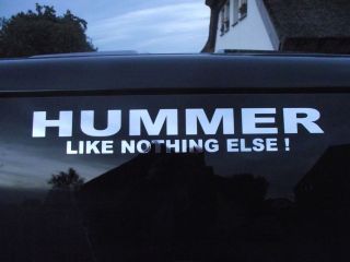 HUMMER H2/H3 LIKE NOTHING ELSE DECAL,CHROME,2​0 inch,big