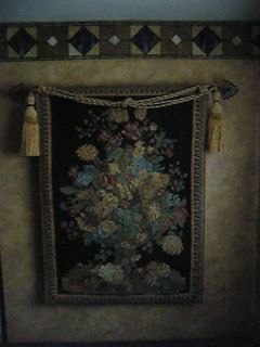 MUST SEE Gorgeous Hanging Wall Tapestry with Hardware and Tassels 