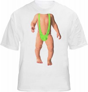 Baby Borat Mankini Beer T shirt Evian Inspired Stag Party Hen Tee