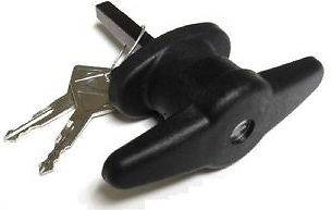 ARE Truck Cap, Topper Handle W/2 Keys Black polymer #T ARE