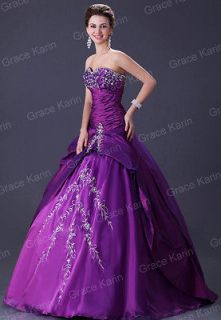 Bridal Wedding Dress Prom Ball Gown Quinceanera Dress Evening Sz 6 8 