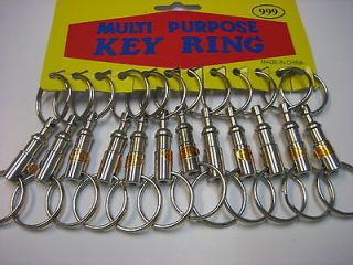 Lot 4 Detachable Pull Apart Quick Release Keychain Key Rings/ US Free 