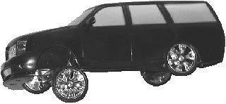 Custom Lowrider Posable SUV Plastic Model Car   Black   Out of box