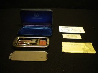 Rolls Razor Kit Viscount Chrome Case Hard Case Manual & Inserts