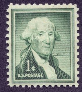 george washington 1 cent stamp in United States
