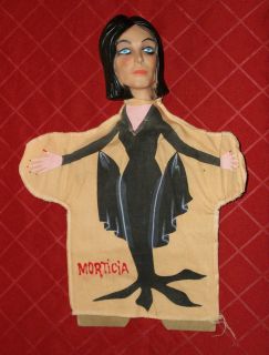 vintage 1964 Addams Family MORTICIA hand puppet #2
