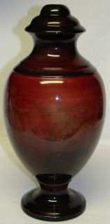 Superb William MOORCROFT Pottery FLAMBE Red, Lamp Base SIGNED c.1918 