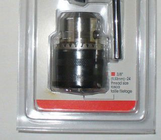 Drill Chuck and Key Disston 3/8  24 Mount Corded Cordless