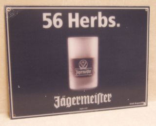 JAGERMEISTER Metal Bar Sign 56 Herbs Shot Glass Man Cave Decor
