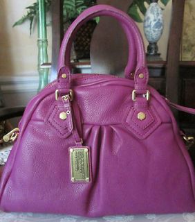   JACOBS CLASSIC Q LEATHER BERRY HAZE BABY AIDAN BAG TOTE SATCHEL NEW