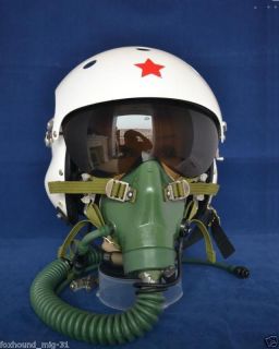 Air Force Mig 29 Heavy Fighter Pilot Flight Helmet,Oxygen Mask 