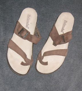 New Bjorndal brown sandals 10 B womens leather slide on comfort