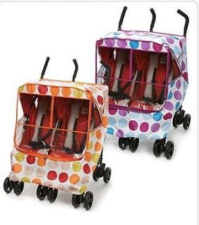 Twin Rain Cover for double pram stroller Mothercare Obaby Hauck Mamas 