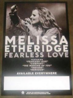 MELISSA ETHERIDGE Fearless Love Ltd Ed RARE New Poster FIONA APPLE 