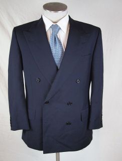 CHESTER BARRIE wool mohair double breasted navy blazer 40 s 40s 