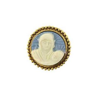  Library Madonna Child Cameo Tie Pin 1/2 Gold Tone Mens Jewelry